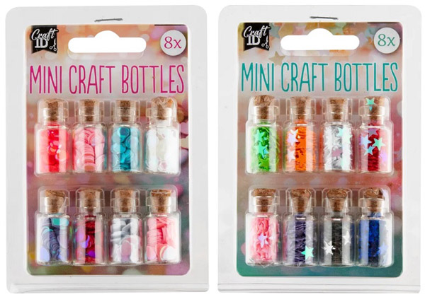 Kreativni set osam bočica sa šljokicama - DVE VRSTE 