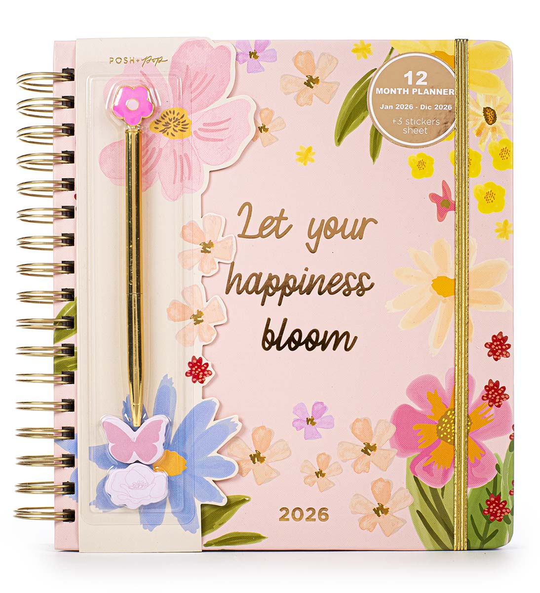 Agenda sa olovkom 2026 (12m) POSH&POP Bloom 