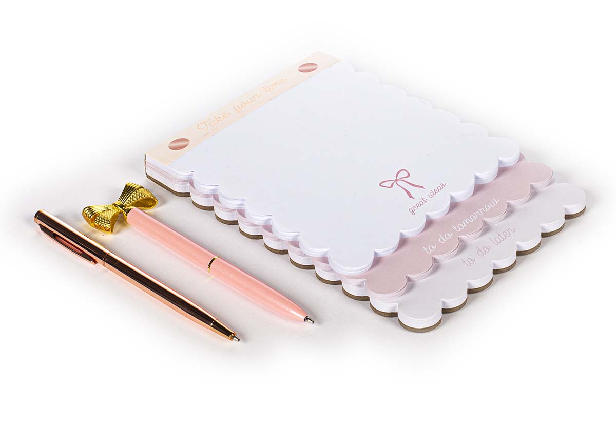 Poklon set COZY 3 blokova za poruke i 2 hemijske olovke 