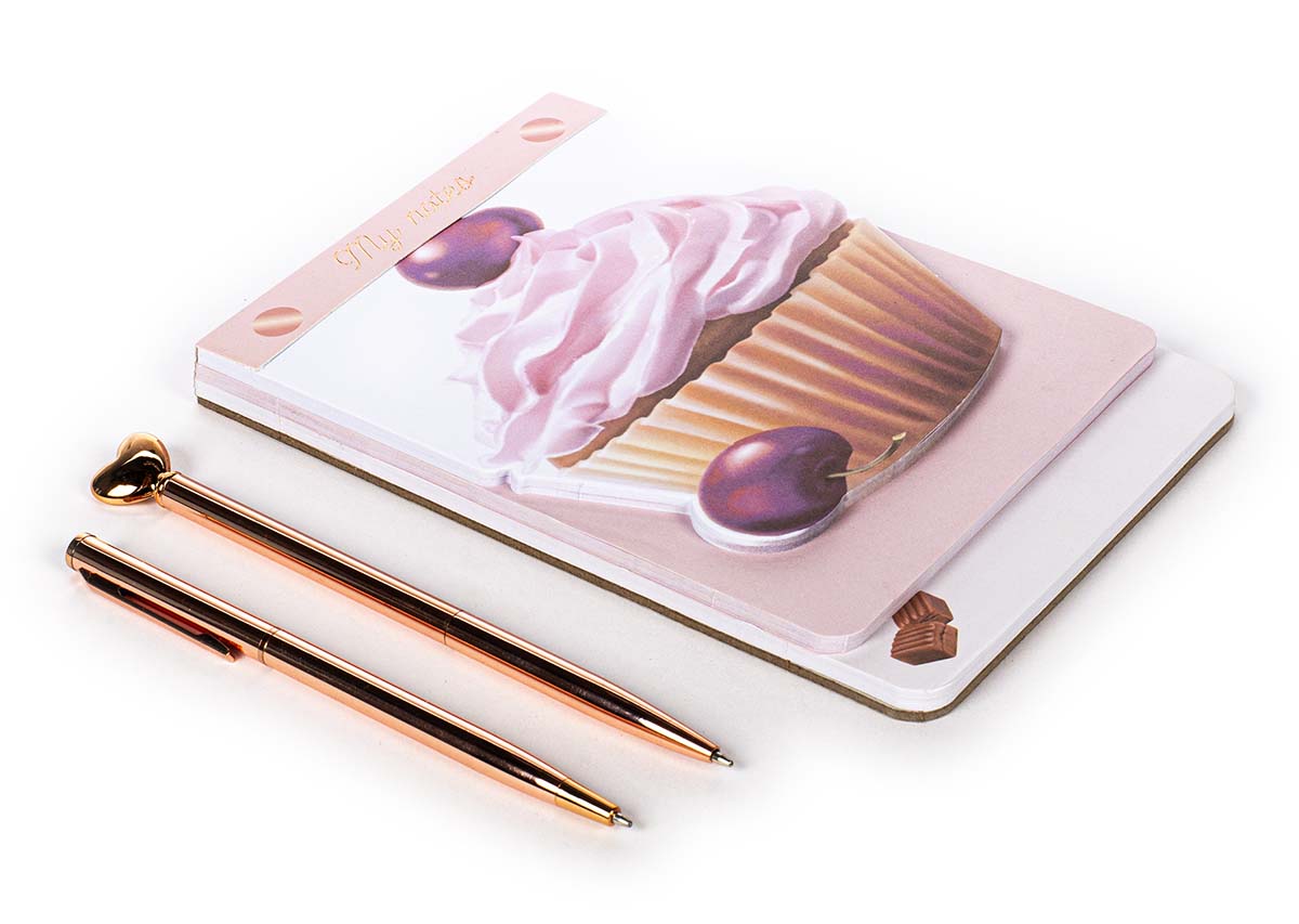 Poklon set COZY 3 blokova za poruke i 2 hemijske olovke 