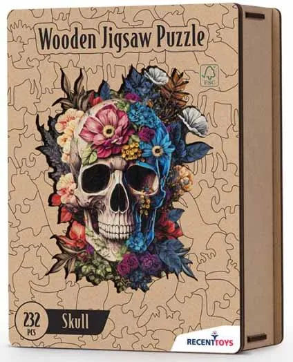 Drvene puzzle SKULL 