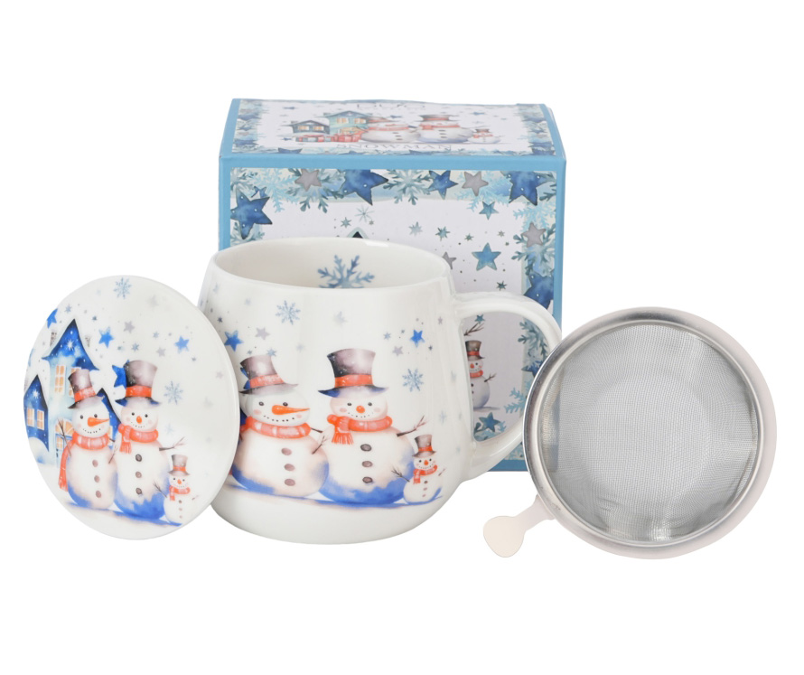 Šolja sa infuzerom 430ml DEDA MRAZ Sneško 