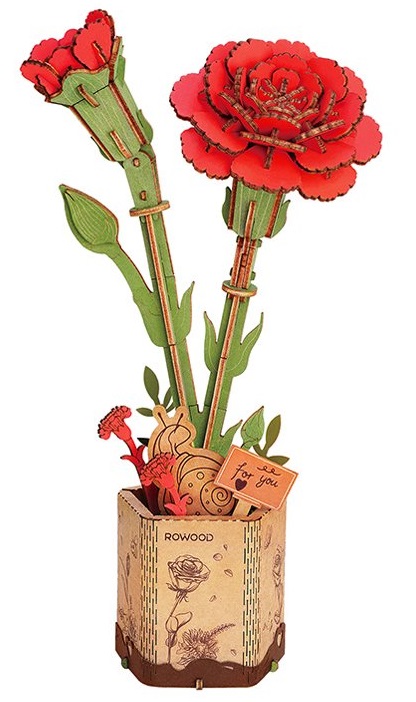 3D puzzle RED CARNATION 