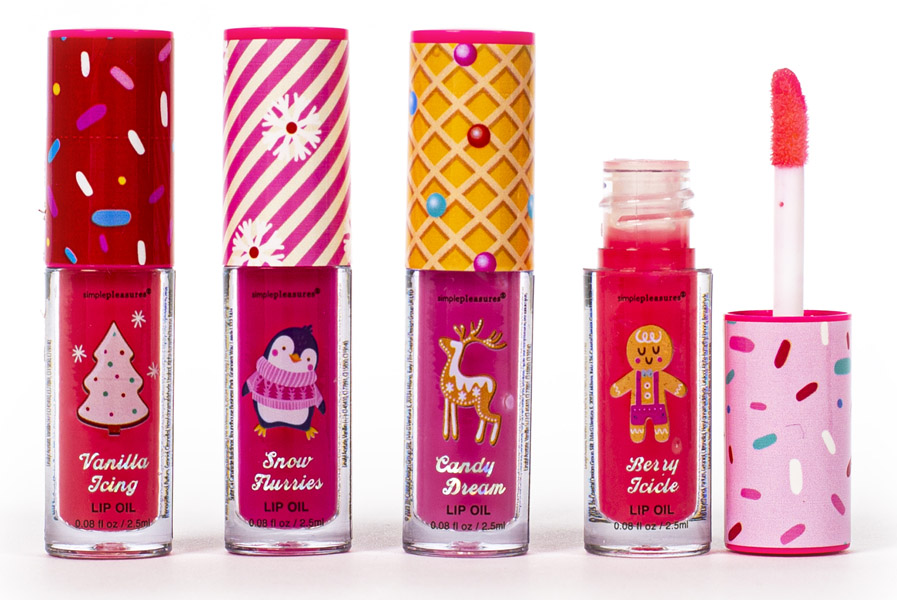 Novogodišnji poklon set četiri ulja za usne GINGERBREAD 