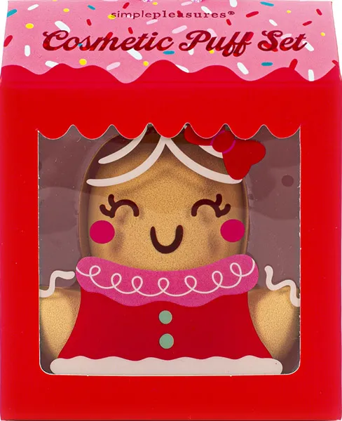 Novogodišnji set tri sunđera za šminku GINGERBREAD 