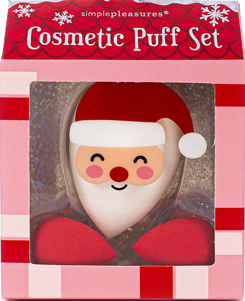 Novogodišnji set tri sunđera za šminku DEDA MRAZ 