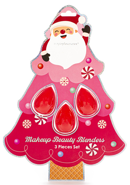 Novogodišnji set tri sunđera za šminku DEDA MRAZ 