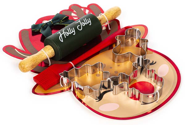 Novogodišnji set za mešenje kolača HOLLY JOLLY 