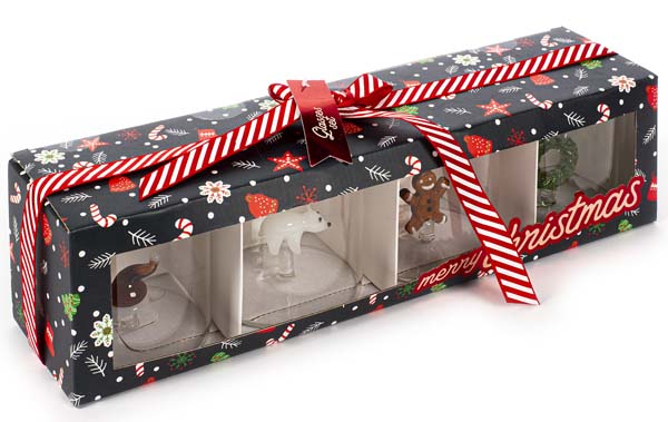 Set četiri novogodišnje čaše SREĆAN BOŽIĆ 