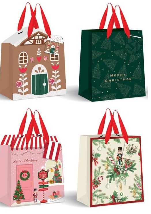 Novogodišnja ukrasna kesa CHRISTMAS 5X33X13 