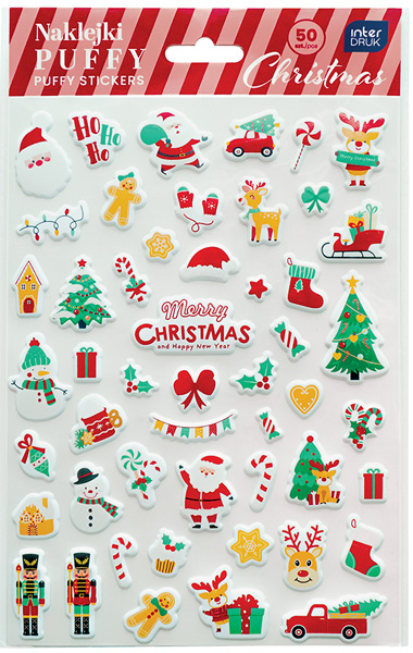 Novogodišnji set 50 stikera BOŽIĆ 
