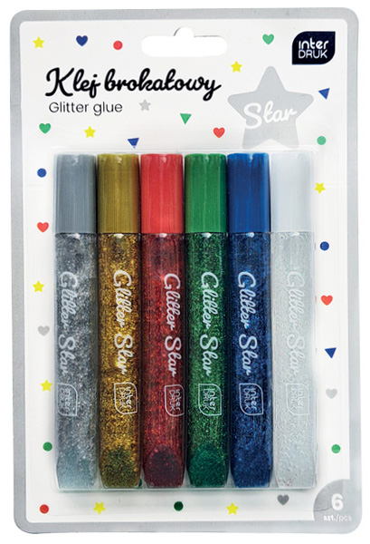 Set šest lepkova sa šljokicama STAR 