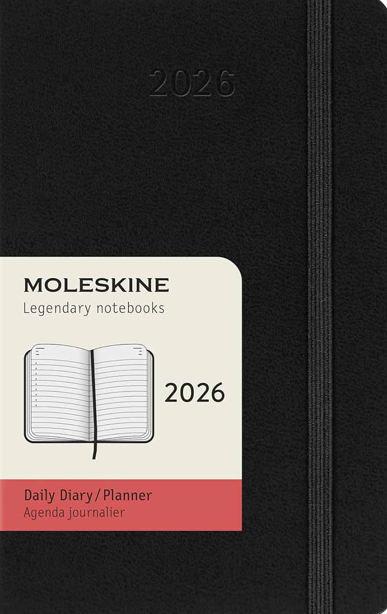 Planer MOLESKINE 2026 TP crni džepni 
