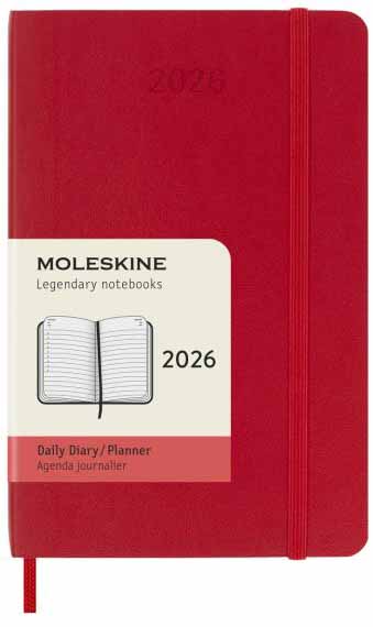 Planer MOLESKINE 2026 MP crveni džepni 