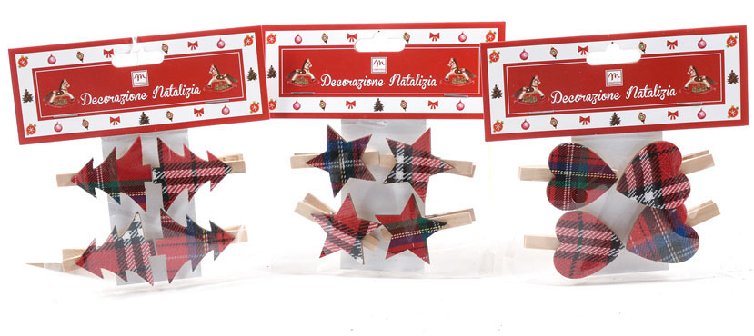 Štipaljke NOVA GODINA 4kom (Više vrsta) 