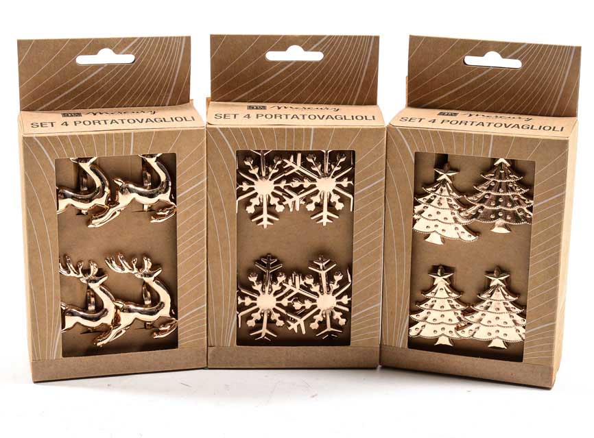 Prsten za salvete NOVA GODINA - ROSE GOLD, 4 kom (Više vrsta) 