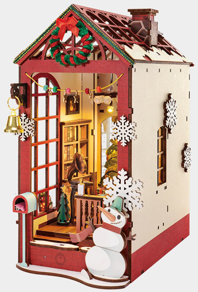 Novogodišnje 3D puzzle BOŽIĆNI ENTERIJER - Book Nook 