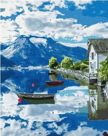 Kreativni set OBOJ PO BROJEVIMA - JEZERO 40x50cm 