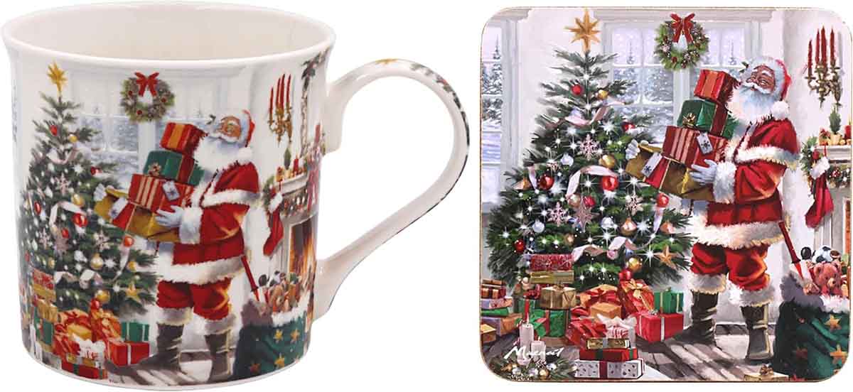 Šolja i podmetač DEDA MRAZ Nova Godina 