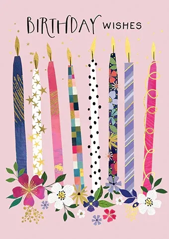 Rođendanska čestitka WISHES CANDLES 
