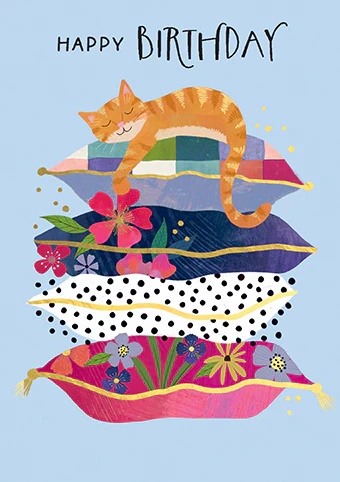 Rođendanska čestitka CAT ON PILLOWS 