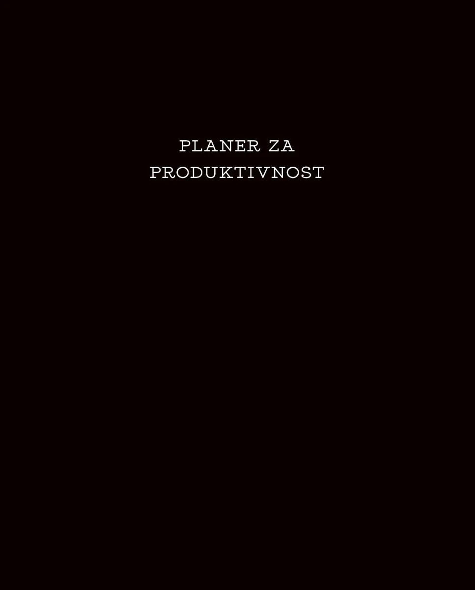 PLANER ZA PRODUKTIVNOST 