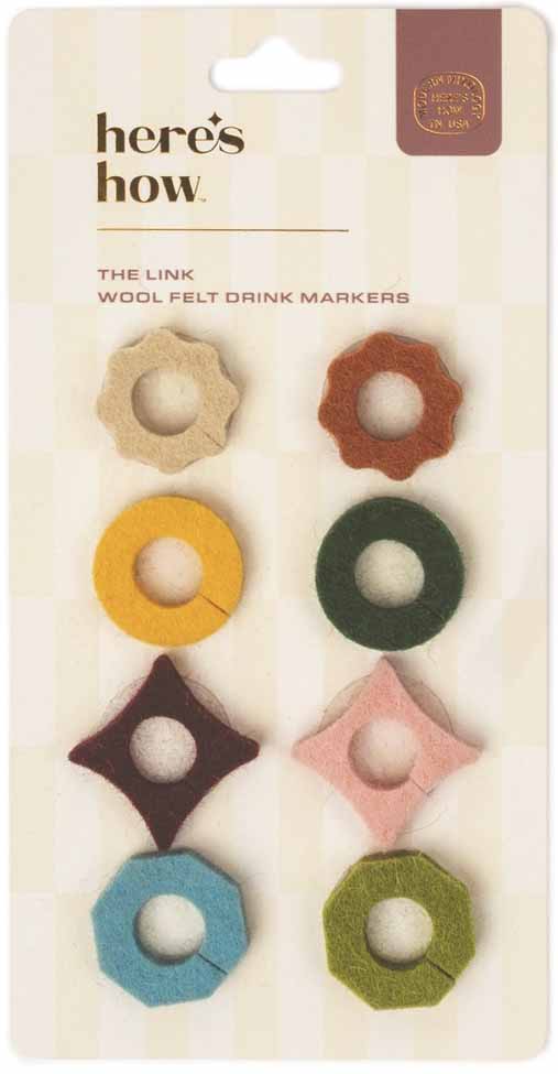 Obeleživači za piće THE LINK FELT DRINK TAGS 