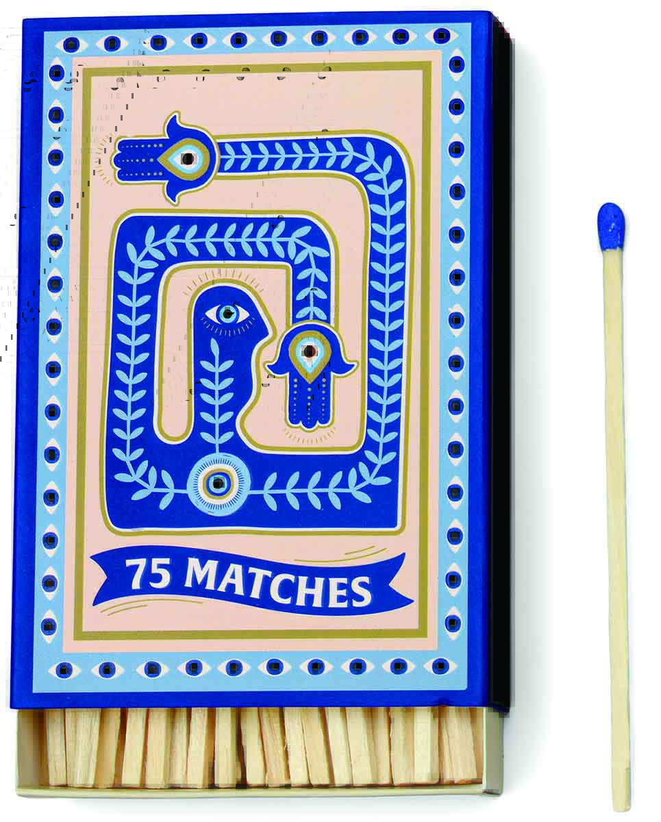 Kutija sa šibicama plavog vrha EYE 9,5cm 