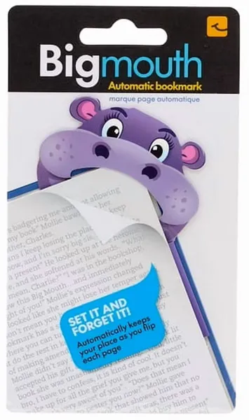 Bookmarker BIG MOUTH HIPPO 