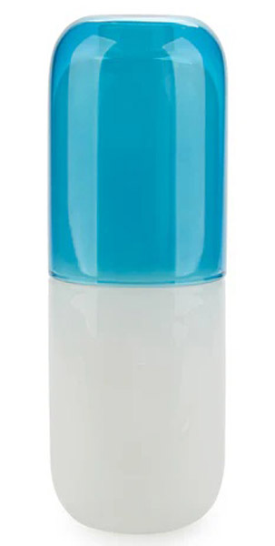 Flaša i čaša PILULA  plavo-bela 550ml 