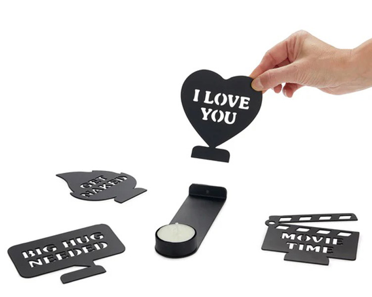 Svećnjak MOODS - crni 