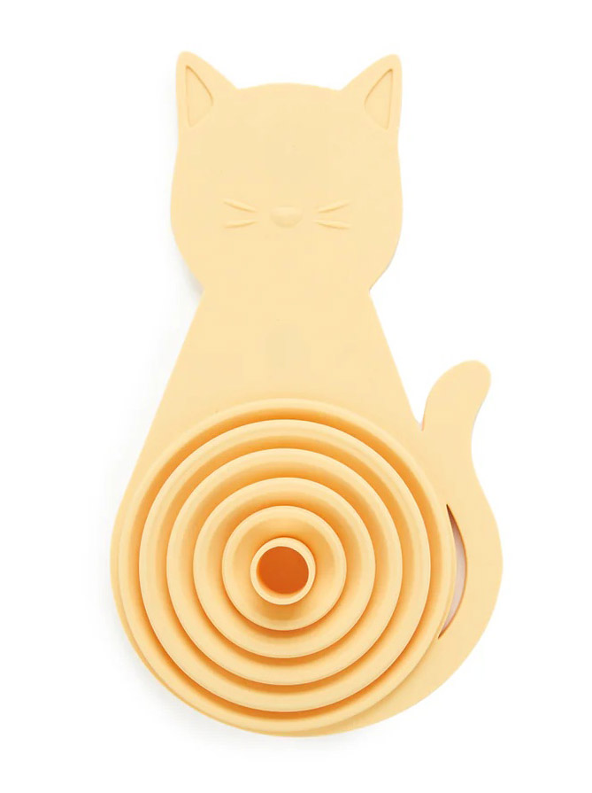 Sklopivi silikonski levak sa magnetom MEOW - ORANGE 