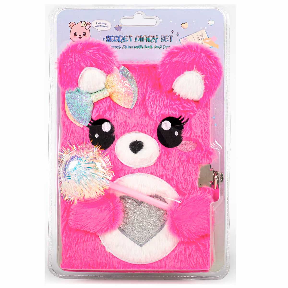 Tajni dnevnik sa ključem FLUFFY BEAR 