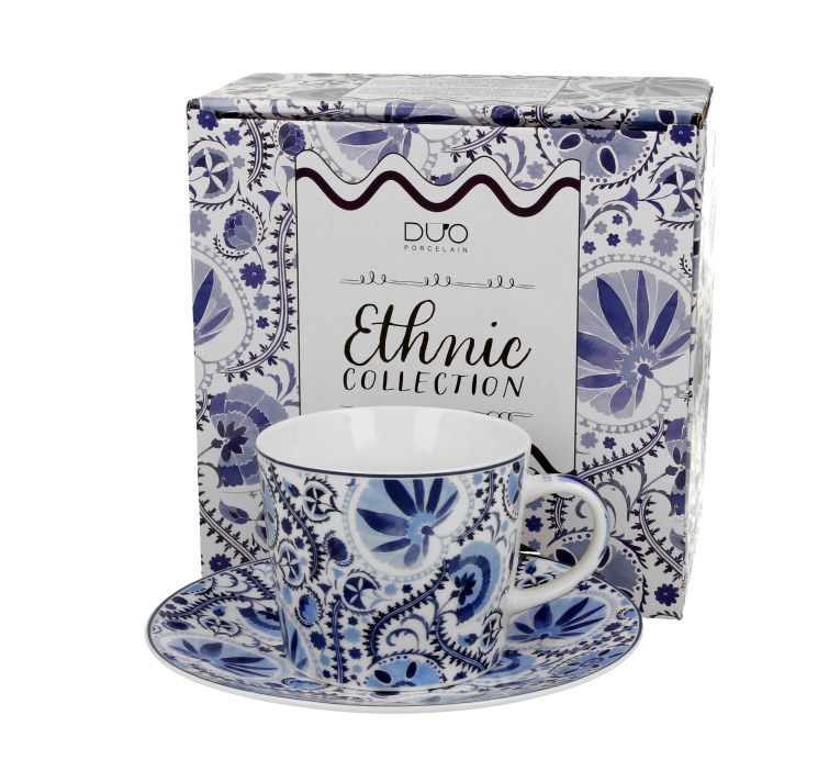 Šolja sa tanjirićem NARESH BLUE 240 ml 