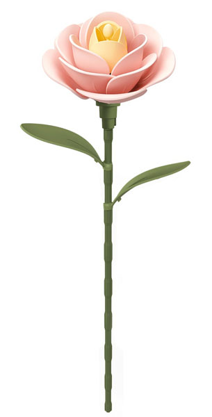 3D puzzle SVETLO PLAVA KAMELIJA 