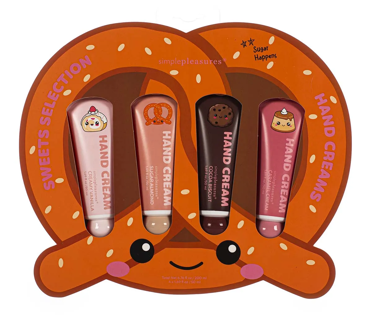 Set krema za ruke 4x50ml KAWAII Vanila, Badem, Keks, Karamel
