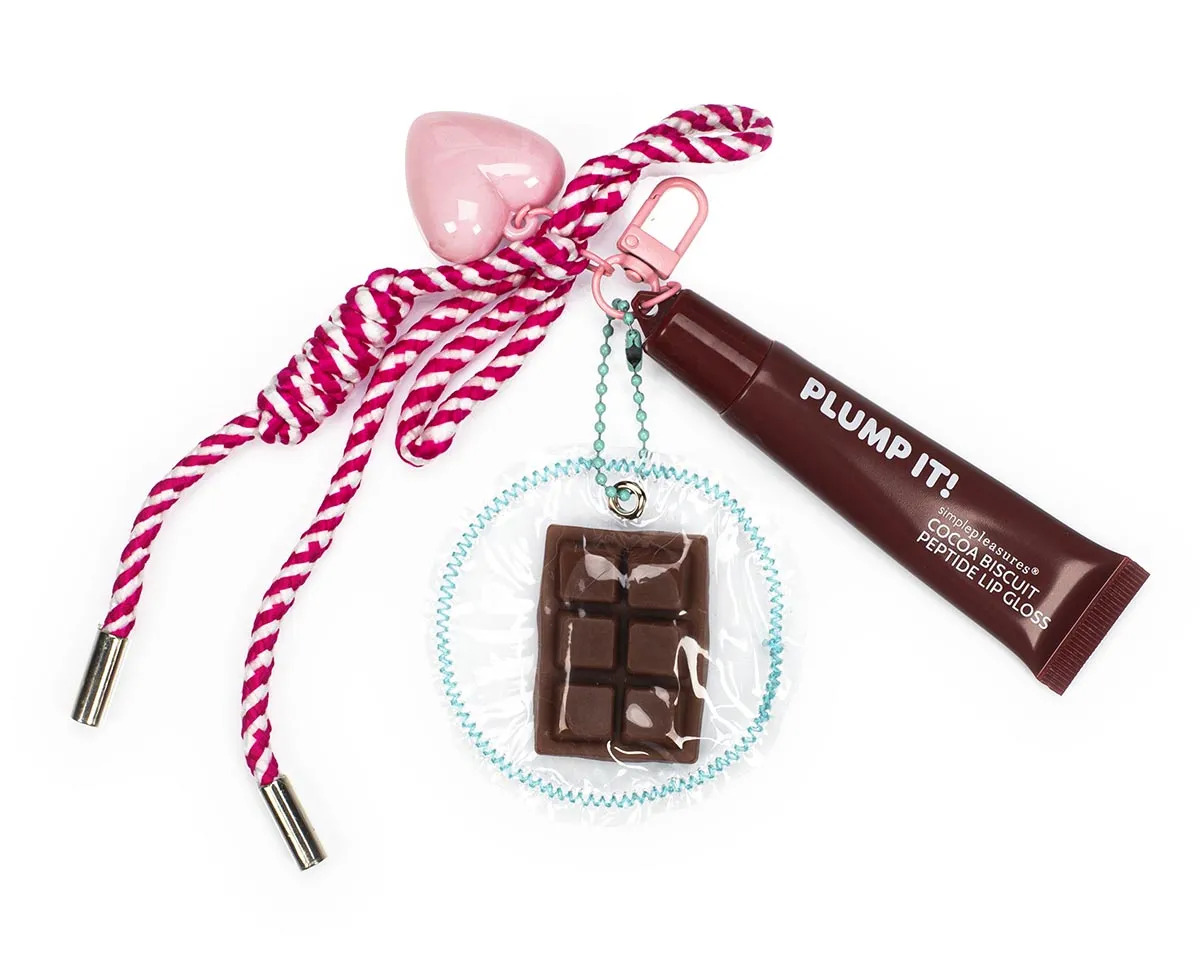 Privezak za ključeve sa kremom za usne KAWAII Čokolada 15ml 