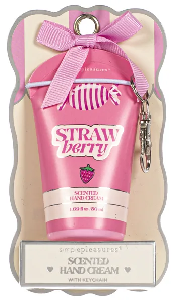 Krema za ruke na privesku STRAWBERRY 