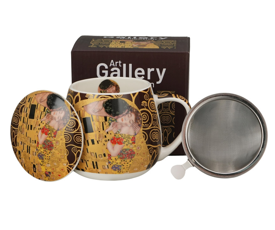 Šolja okrugla 430ml sa infuzerom KLIMT The Kis (Brown) 