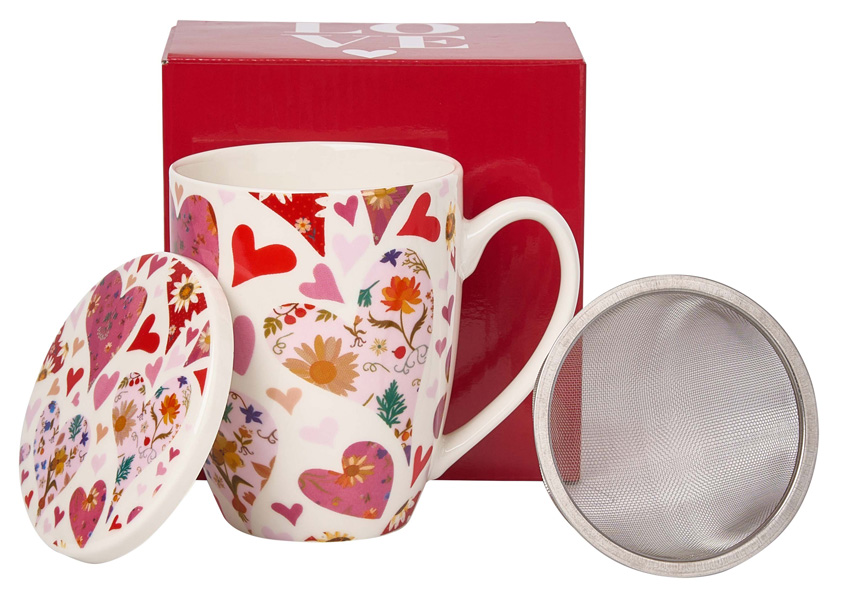Šolja sa infuzerom ROZE SRCA 