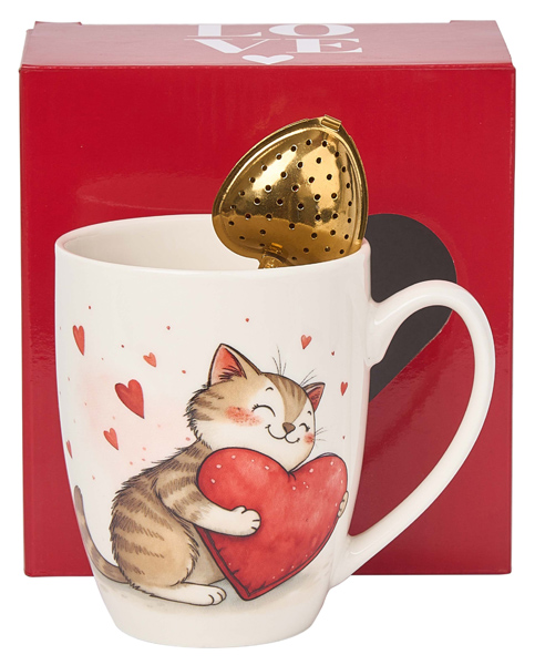 Šolja sa infuzerom u obliku srca MACA SA SRCEM 