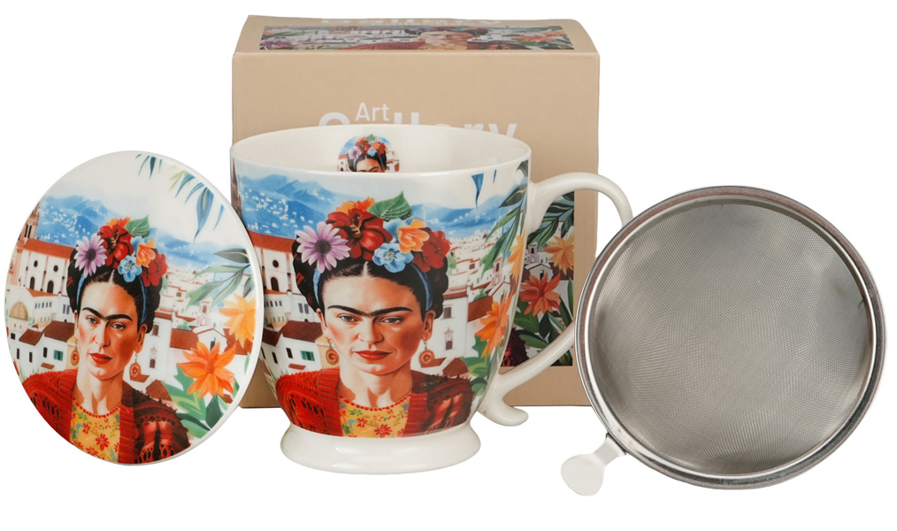 Šolja sa stopicom i infuzerom MEXICAN ART - FRIDA KALO 