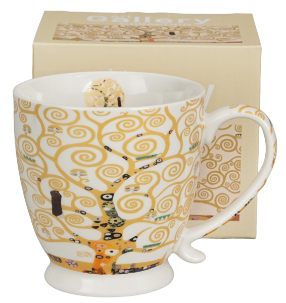 Šolja sa stopicom TREE OF LIFE ECRU - KLIMT 