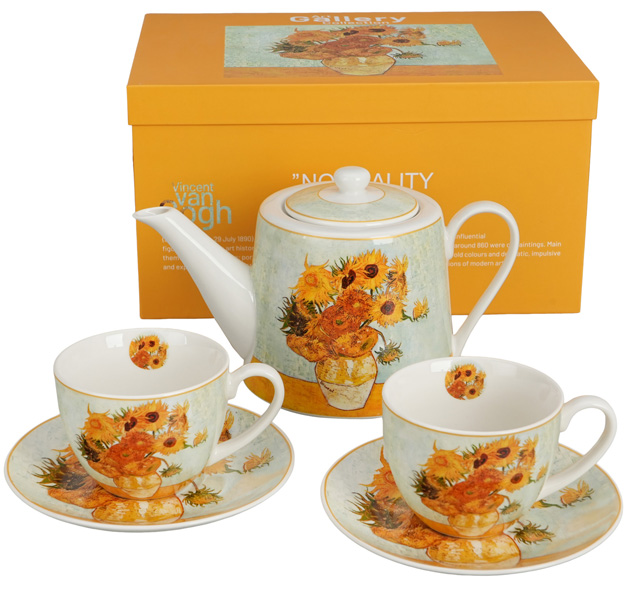 Čajnik sa dve šolje SUNFLOWERS - VAN GOGH 