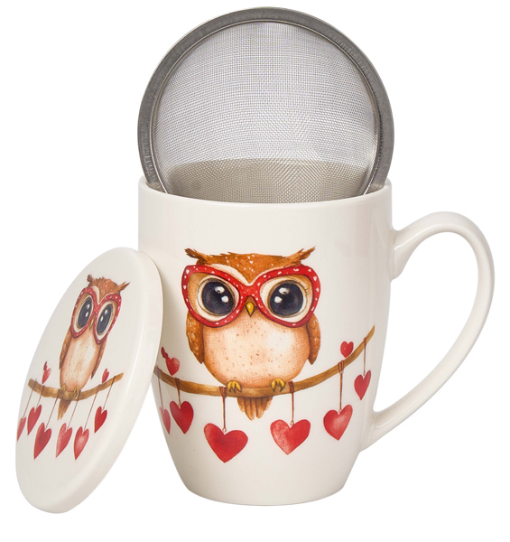 Šolja sa infuzerom ZALJUBLJENA SOVA 