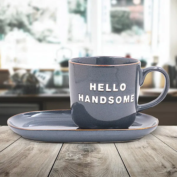 Šolja HELLO HANDSOME - plava 