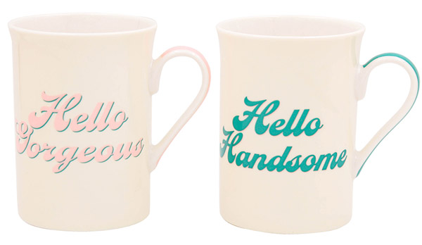 Set dve šolje HELLO HANDSOME & HELLOGORGEOUS 