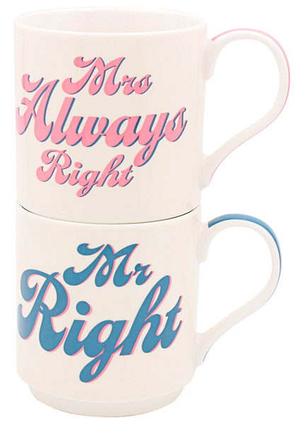 Set dve šolje MR RIGHT&MRS ALWAYS RIGHT 