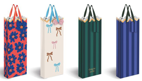 Ukrasna kesa za flašu GOLD13x36x10 cm 