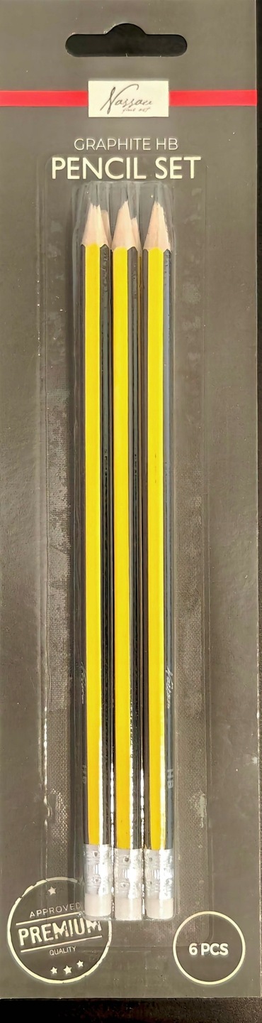 Set grafitnih olovaka HB, 6 kom NASSAU 